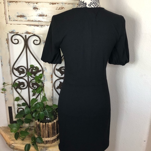 Madewell black mini wrap dress - Picture 4 of 5